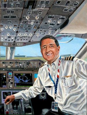 United Airlines Flight Deck Portrait